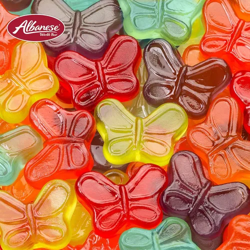 Miniatura 8 de Albanese World's Best Mini Gummi Butterflies, las mejores gomitas mini con forma de mariposa del mundo, bolsa de 7.5 oz