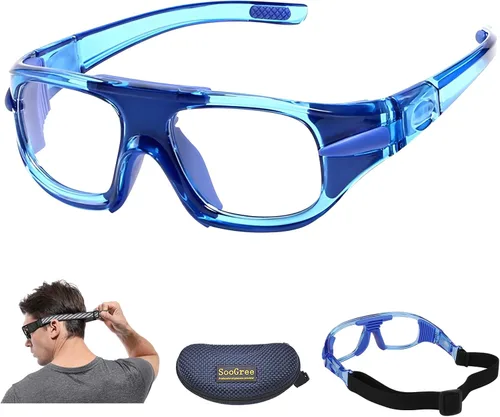 Miniatura 16 de SooGree Gafas Deportivas de Squash y Racquetball, Gafas de Baloncesto, Correa Ajustable, Resistente al Impacto
