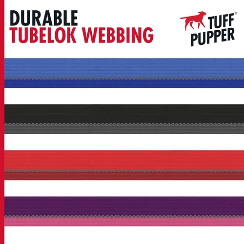 Miniatura 5 de Tuff Pupper Collar de perro resistente Reflectante con clip de correa de aluminio con anillo en D Accesorio de etiqueta de identificación