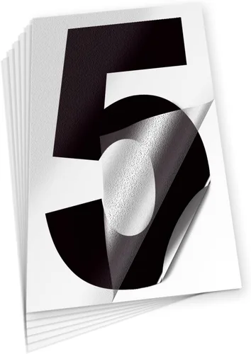 Miniatura 22 de iSYFIX Calcomanías de vinilo negro con el número 7 (siete), paquete de 6 calcomanías autoadhesivas de 7 pulgadas, calcomanías troqueladas y Negro