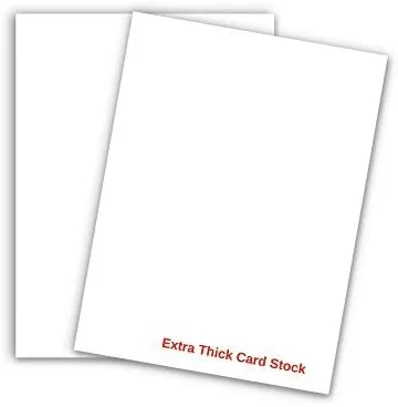 Cartulina blanca pesada, papel de cartulina extra gruesa de 100 libras, ideal para folletos, invitaciones, tarjetas de visita, impresión