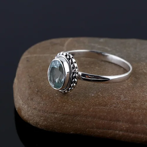 Miniatura 18 de 925 Sterling Silver Designer Ring Natural Gemstones & Brilliant Stones Handmade Bohemian Jewelry Healing Crystals Birthday Elegant Promise