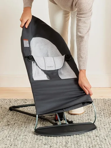 Miniatura 7 de BabyBjörn Bouncer Balance Soft, Tejido/Jersey, Gris Oscuro/Gris Asiento Ajustable de Mecedora para Bebé 2 en 1 y Silla para Niños Pequeños