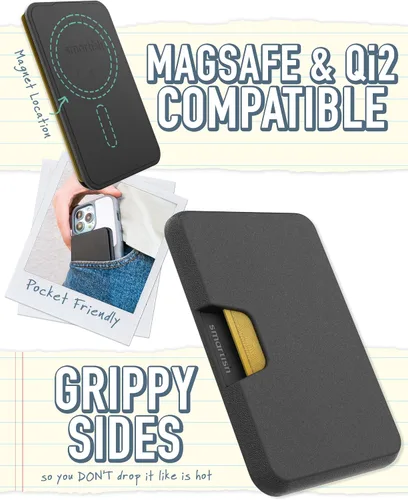 Miniatura 2 de Cartera Smartish para iPhones MagSafe - Side Hustle - Soporte magnético desmontable delgado para tarjetas para Apple iPhone 17/16/15/14/13/12/13/12