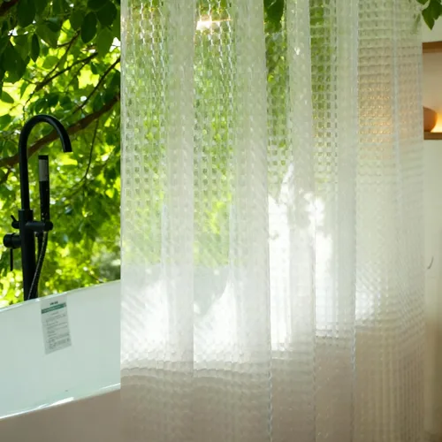 Miniatura 18 de Cortina de ducha corta transparente de 60 pulgadas de largo, forro de cortina de ducha corta de plástico EVA 7G, 60 pulgadas de largo para baño