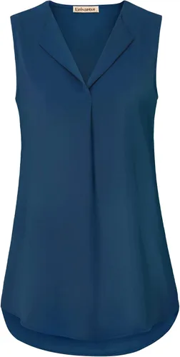Miniatura 3 de Unixseque Blusa casual sin mangas con cuello en V para mujer, blusas de verano para oficina y trabajo