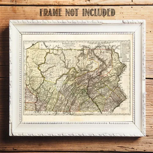 Miniatura 5 de 1797 Pennsylvania Map - Impresión artística sin marco de 11 x 14 - Decoración de pared perfecta en esta reproducción restaurada altamente detallada