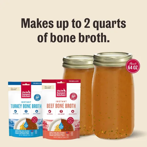 Miniatura 5 de The Honest Kitchen Potenciadores diarios de grado humano: caldo instantáneo de hueso de pavo con cúrcuma, 3.6 onzas