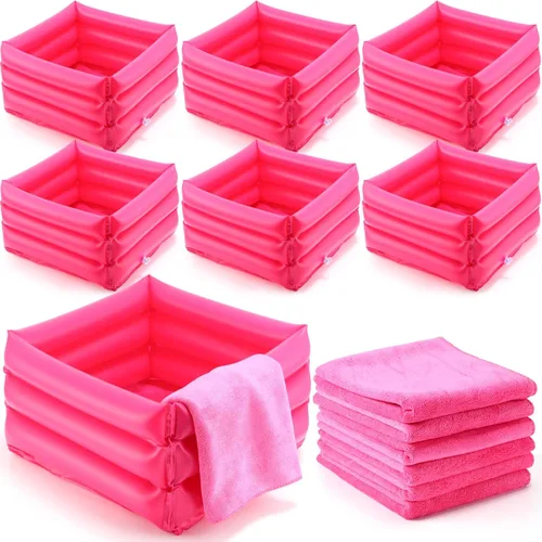 FillTouch Kit de spa de pies de 12.5 x 12.5 x 8.3 pulgadas para niñas y niños, toallas de mano de 12.5 x 12.5 x 8.3 pulgadas, toallas de mano de