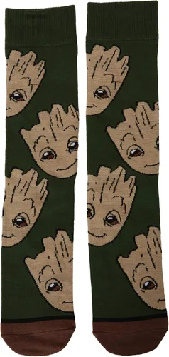 Miniatura 2 de Guardianes de la Galaxia Groot - Calcetines grandes de corte redondo, talla de EE. UU. 8 - 12, Verde