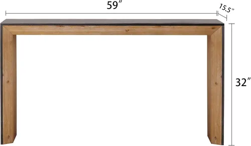 Miniatura 2 de Mesa consola de madera de 59 pulgadas para entrada, moderna mesa de sofá detrás del sofá con mesa espaciosa, mesas de sofá de granja para sala