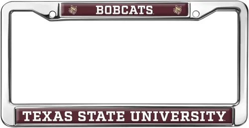 Miniatura 241 de Texas A&M University - Texarkana Mascot - Marco de metal estándar para placa de matrícula de tamaño completo
