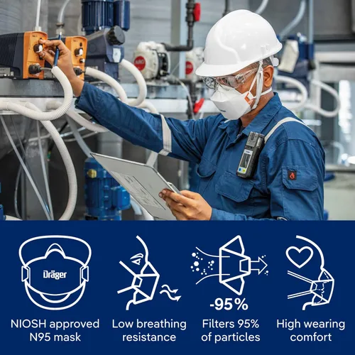 Miniatura 4 de Dräger X-plore 1950 N95 respirator mask NIOSH-approved respirator mask for construction, DIY, home improvement