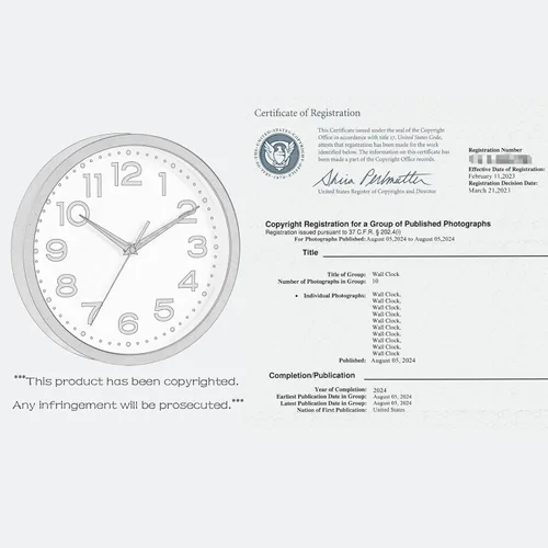 Miniatura 8 de Roymnie Atomic - Reloj de pared de 10 pulgadas, moderno, funciona con pilas, clásico, analógico, decorativo, para cocina, sala de estar, oficina