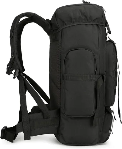 Miniatura 2 de Mochila de senderismo 45L Mochila de camping Mochila militar Molle para viajes al aire libre, Negro -, Mochilas de mochila