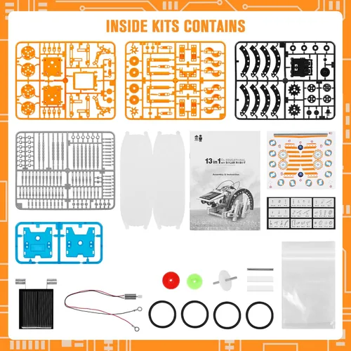 Miniatura 4 de Juguetes de Robot Solar Educativo STEM 13 en 1 para edades de 8 a 12 años, kit DIY de robots de experimentos científicos de construcción, regalos