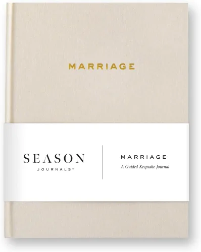 Regalo de boda para parejas: diario de matrimonio para parejas con indicaciones guiadas, libro de recuerdos de tapa dura de lino para recién casados