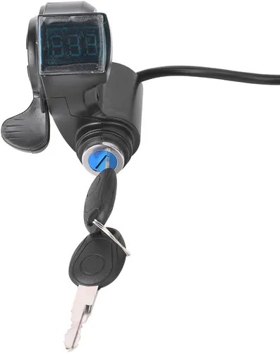 Miniatura 5 de Shanrya Empuñadura del acelerador de la pantalla LED de la bici eléctrica, DC0.8V-4.2V manija del acelerador del pulgar de la bicicleta eléctrica
