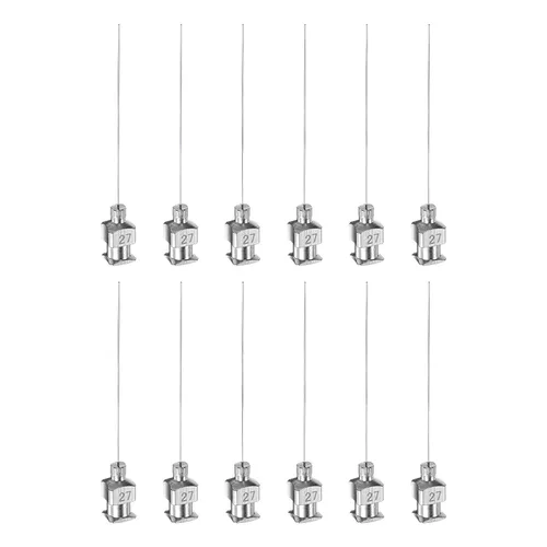 Miniatura 11 de HARFINGTON 12 agujas dispensadoras de acero inoxidable calibre 17, 1 1/2 pulgadas, tubo de aguja de pegamento de metal, puntas romas, Luer Lock