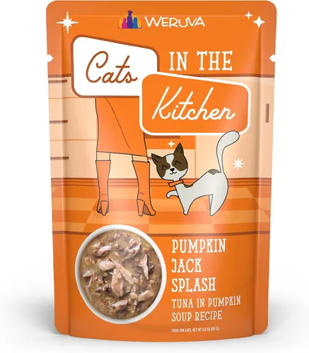 Miniatura 13 de Weruva Gatos en la Cocina, 1 si es por tierra, 2 si es por mar con atún, ternera y salmón en salsa, comida para gatos, 3 onzas, sobre (paquete de 12)