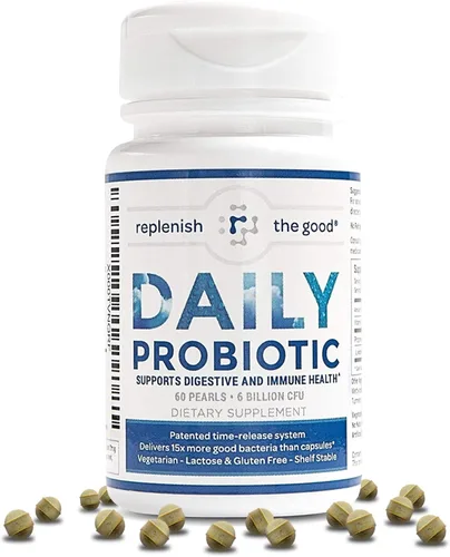 Replenish the Good Probiótico diario para adultos | Suplemento vegano con 6 mil millones de UFC | Apoya la salud digestiva | Ofrece 15 veces más