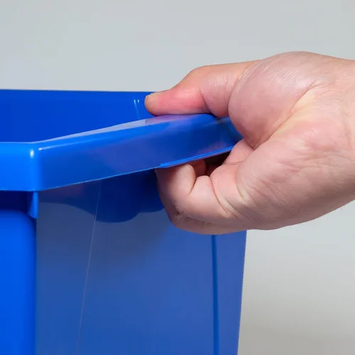 Miniatura 5 de Storex Contenedor de almacenamiento de 4 galones con tapa, organizador de plástico para libros y suministros, azul, 1 paquete (61412A06C)