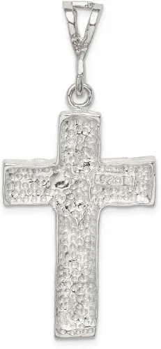 Miniatura 4 de Abalorio de plata de ley 925 maciza con diseño de cruz de pezón, 1.811 x 0.866in