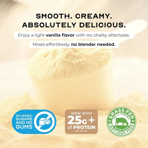 Miniatura 7 de Proteína de suero de leche aislada sin sabor, sin hormonas, Vainilla, 1