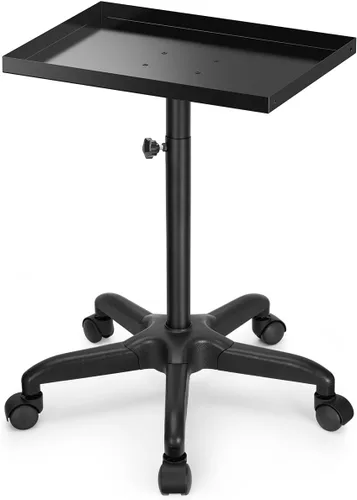 Bandeja de salón Carrito de metal premium para tatuajes, carrito rodante de altura ajustable, carrito de almacenamiento para clínica Spa bandeja
