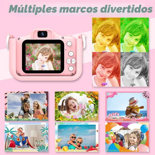 Miniatura 5 de Goopow Juguetes de Cámara para Niños de 3-8 Años para Niñas y Niños, Videocámara Digital para Niños con Cubierta Suave de Dibujos Animados, Mejor