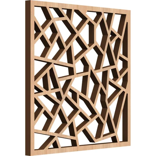 Miniatura 32 de 7 3/8 pulgadas de ancho x 7 3/8 pulgadas de alto x 3/8 pulgadas de alto, paneles de pared de madera con calado decorativo extra pequeño de Venecia