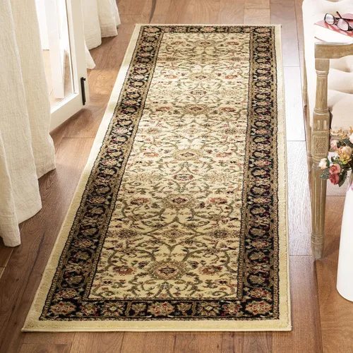 Miniatura 33 de SAFAVIEH Lyndhurst Collection - Alfombra de área de 9 x 12 pies, color marfil y rojo, diseño oriental tradicional, no desprende pelusa y de fácil