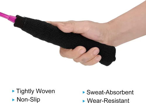 Miniatura 5 de PATIKIL Cotton Feeling Badminton Towel Grip Nylon Tennis Racket Overgrip Racquet Grip Hand Glue Anti-Skid Sweatband for Golf Bike Handle Negro