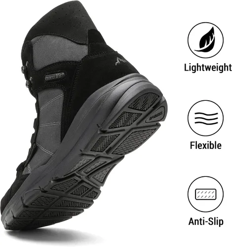 Miniatura 6 de NORTIV 8 Botas de trabajo tácticas militares ligeras para hombre, botas de combate para motocicleta al aire libre