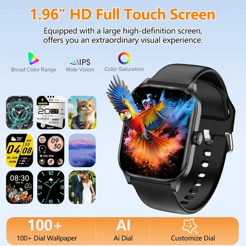 Miniatura 3 de Reloj inteligente para mujeres y hombres con texto y llamadas, 2025 nuevos relojes inteligentes con inteligencia artificial con frecuencia cardíaca