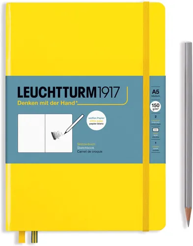 Miniatura 7 de Leuchtturm1917 - Cuaderno mediano de tapa dura para bocetos (negro) - 112 páginas de papel de 150 g/m²