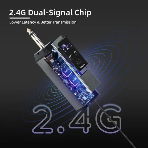 Miniatura 6 de Micrófonos inalámbricos para cantar karaoke, sistema de micrófono inalámbrico dual de metal de largo alcance de 500 pies/492.1 ft con 99 canales
