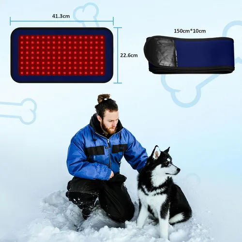 Miniatura 6 de Cinturón de terapia de luz infrarroja roja para aliviar el dolor de mascotas, dispositivo portátil de terapia con láser frío para reparación