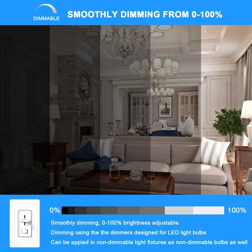 Miniatura 3 de TAIYALOO Bombillas LED E12 Regulables para Candelabros C7, E12 Equivalente a Bombilla Halógena de 60 Vatios, Blanco Natural 4000K, 120V 630LM T6 7W