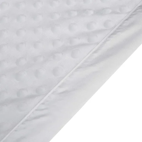 Miniatura 5 de Pro Goleem Manta suave de lunares Minky con respaldo de satén sedoso, regalos para bebés para niños y niñas (blanco, 30 x 40 pulgadas)