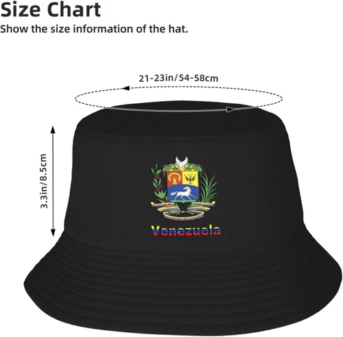 Miniatura 2 de Sombrero de pescador con logotipo de la bandera de Venezuela de doble tejido para mujeres y hombres, sombrero de pescador para adultos, sombrero