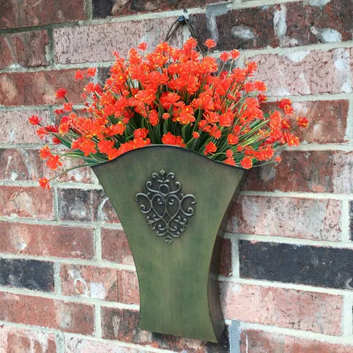 Miniatura 4 de 4 paquetes de flores artificiales, vegetación artificial falsa, resistente a los rayos UV, no se decolora, plantas de plástico sintético para ramo