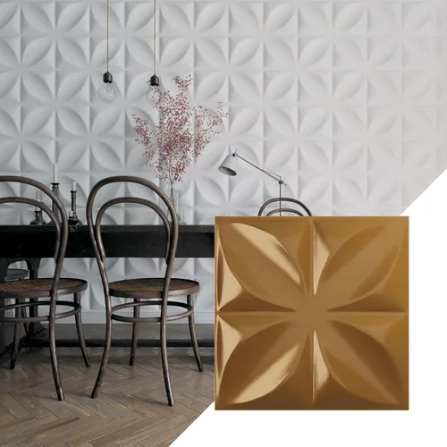 Miniatura 25 de Ekena Millwork WP20X20ALWH 19 5/8 pulgadas de ancho x 19 5/8 pulgadas de alto Alexa EnduraWall Decorativo 3D Panel de pared cubre 2.67 pies cuadrados