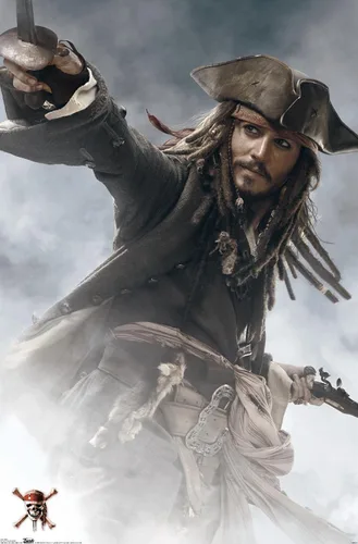 Miniatura 9 de Trends International Disney Pirates of the Caribbean: At World's End - Póster de pared de Jack Sparrow, 14.725 x 22.375 pulgadas, versión enmarcada
