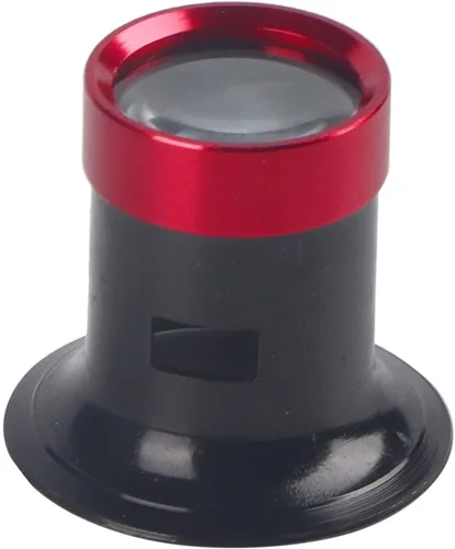 Lupa de relojero, lupa de 10X, lupa de doble lente, lupa de lente doble, aleación de aluminio, reparación de lupa para relojeros, lupa para