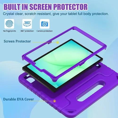 Miniatura 3 de BMOUO Funda infantil para Samsung Galaxy Tab A11 de 8.7 pulgadas 2025, Galaxy A9 de 8.7 pulgadas 2023 / A7 Lite 2021 con protector de pantalla, a