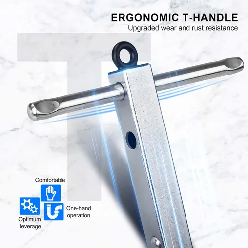 Miniatura 6 de HAUTMEC Llave telescópica para lavabo, llave de fregadero, capacidad de mandíbula de 3/8" a 1-1/4", mango extensible de 10" a 17", extractor