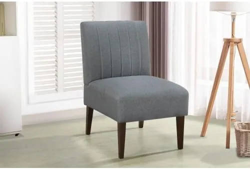 Miniatura 7 de anwickjeff Cómoda silla decorativa tapizada de tela naranja, moderna silla pequeña sin brazos, patas de madera, asiento de felpa, muebles de sala