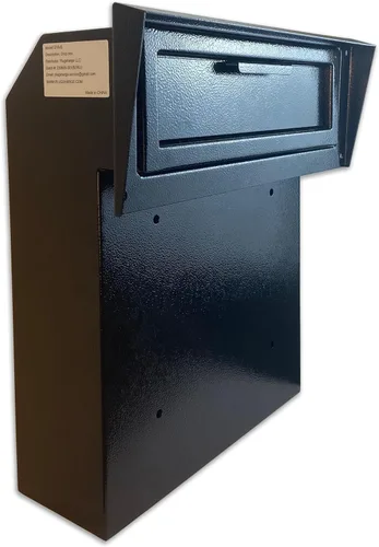 Buzón de correo con caja de seguridad y cubierta contra la lluvia, acero galvanizado resistente, buzón seguro montado en la puerta para llaves,