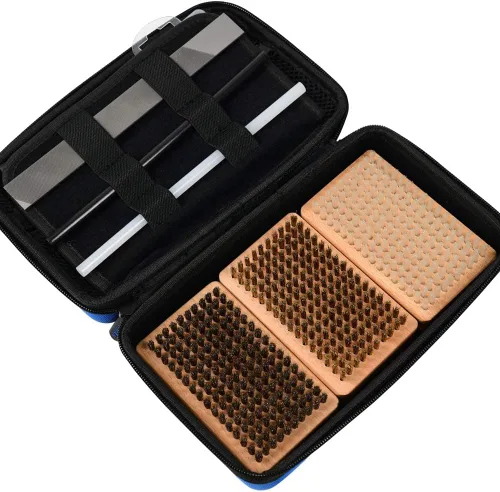Miniatura 5 de XCMAN Kit de depilación y afinación de esquí y snowboard con caja de cepillos de cera para viajes y almacenamiento